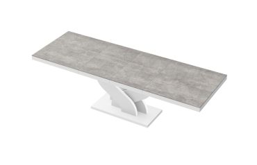 Stół rozkładany BELLA 160 - Grey stone (Beton / Biały)